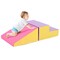 Costway Step and Slide Climber for Infants and Toddlers Baby Soft Foam Structure Blocks Yellow/Blue/Pink/Purple
